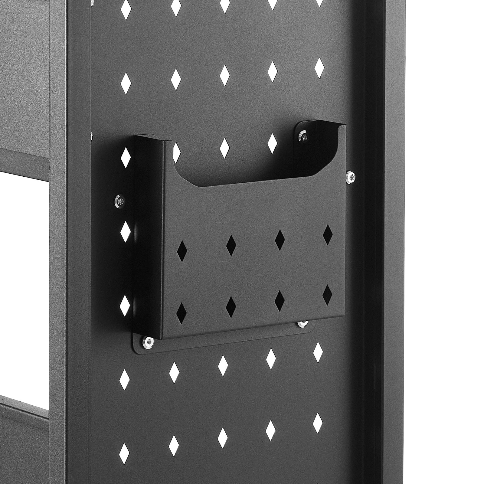 3-tier Rolling Book Cart With V-shaped Shelves In Black_voghion.com